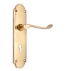 "Kenan" Brass Door Handle with Plate 